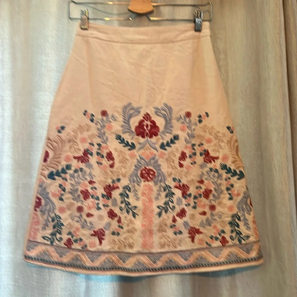NWOT embroidery skirt from Unit by anthropology size small - Picture 2 of 5